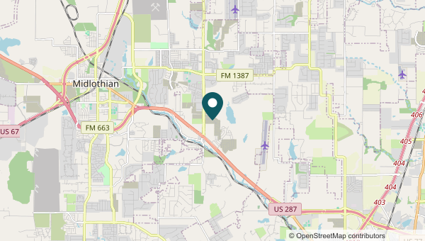 Map of BridgeWater, Midlothian service area