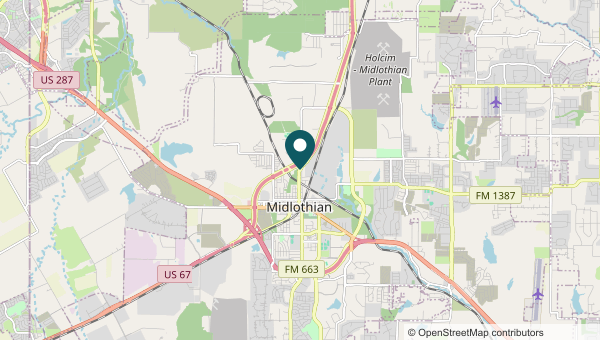 Map of Old Town Midlothian, Midlothian service area