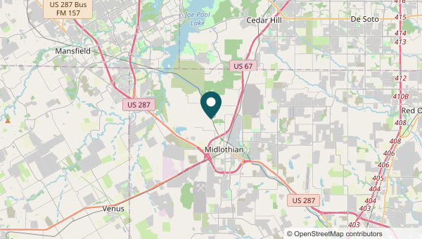 Service area map for Midlothian